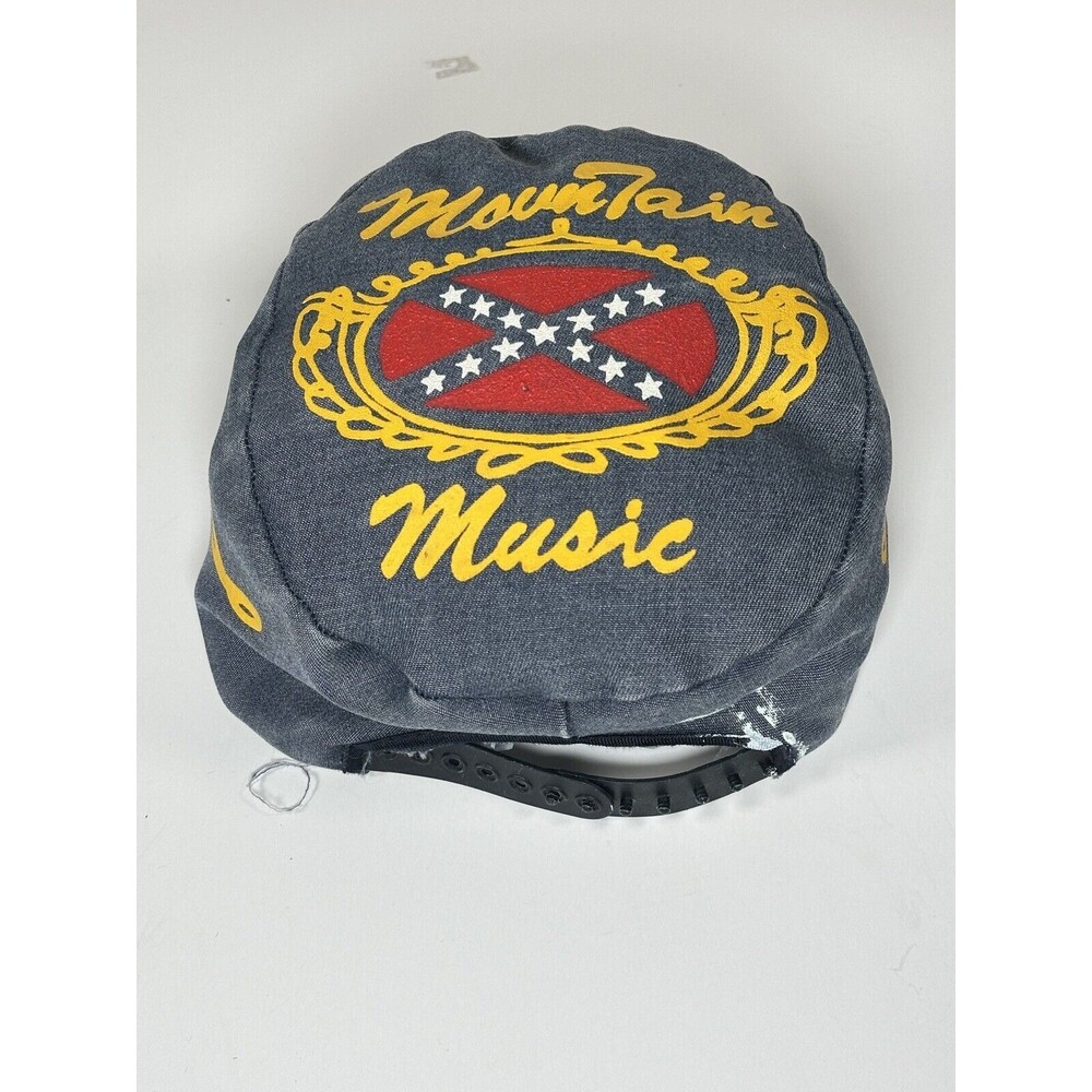 Vintage ALABAMA Mountain Music Adjustable Hat/ Cap Strapback Blue Distressed 80s - Picture 3 of 12